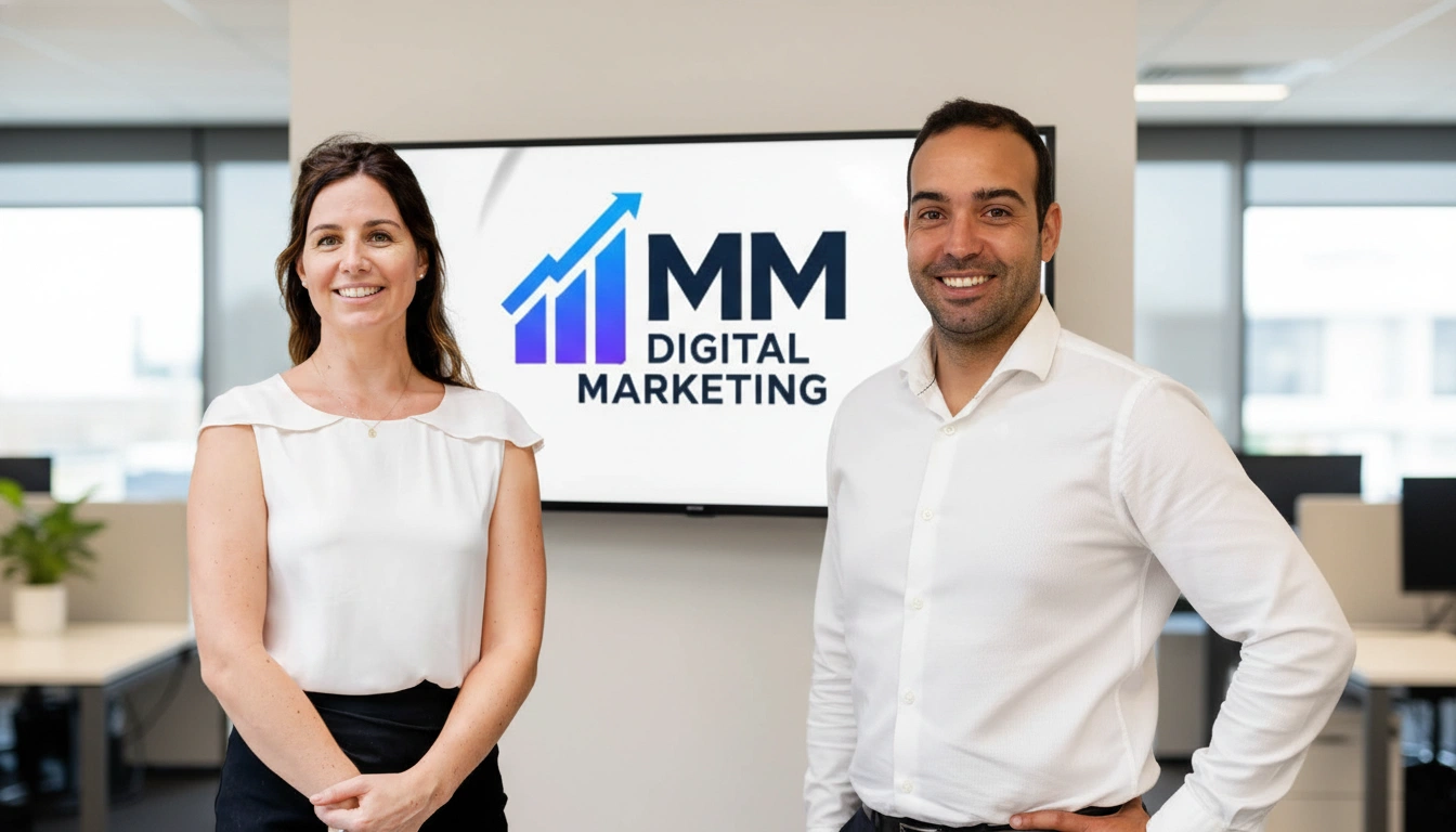 Two professionals in an office setting.